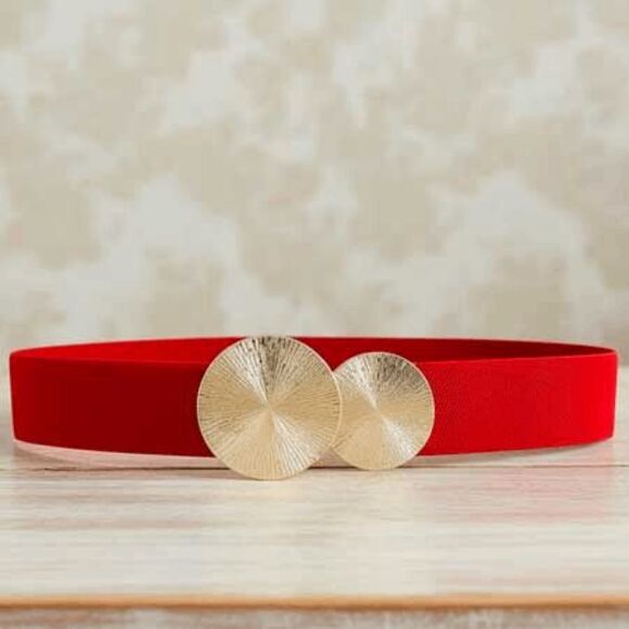 Elizabeth Besich Accessories - 2/$21 Red Unique Stylish Stretch Belt (29.5 Inches)